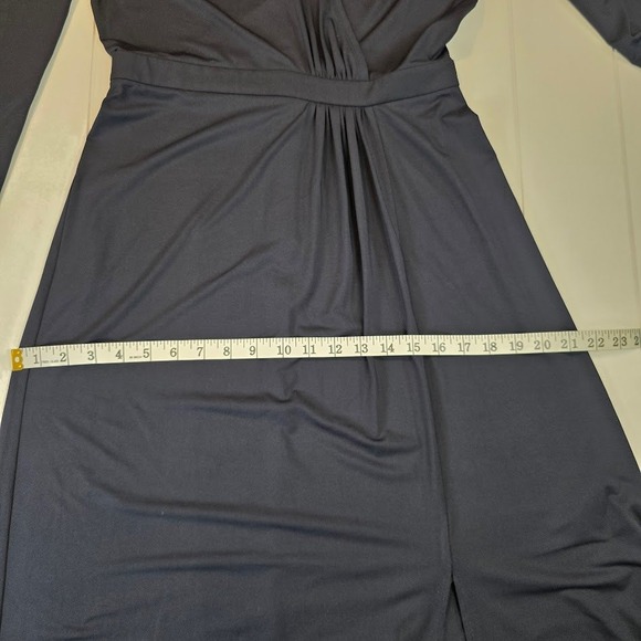 Ted Baker Womens 2 (4-6 US) Astrrid Long Sleeve Asymmetric Jersey Dress Navy NWT - Picture 11 of 13